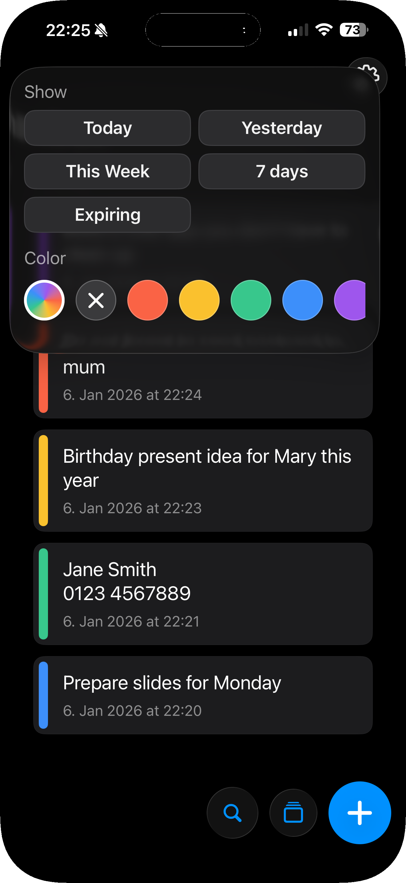 Jotio Organize Feature
