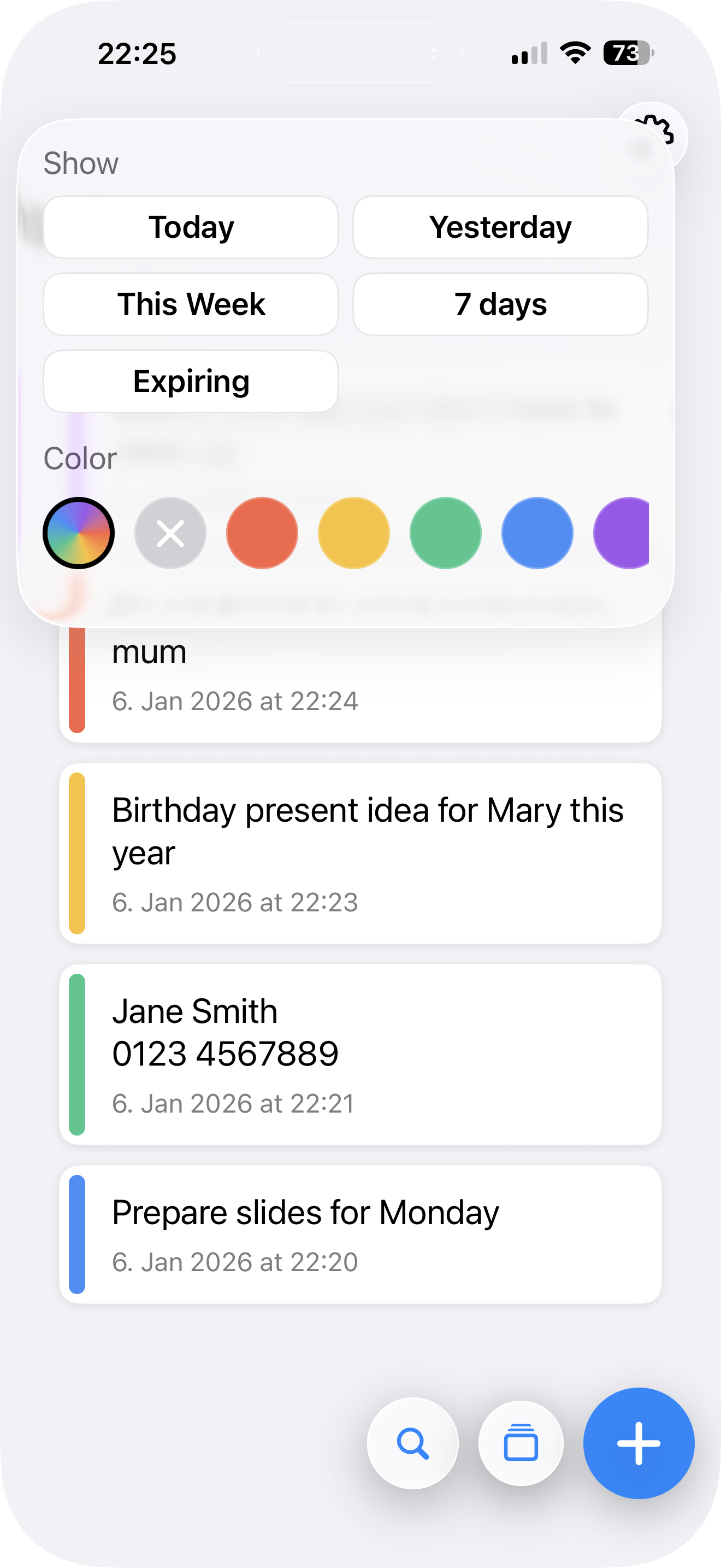 Jotio Organize Feature